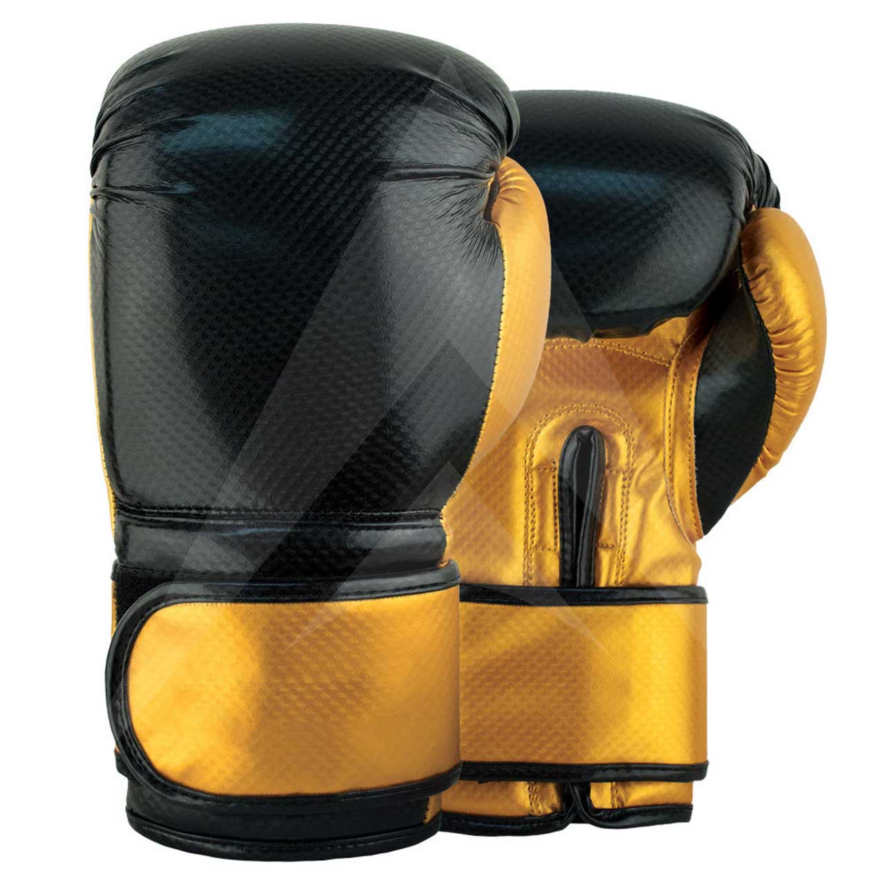 boxing gloves black gold